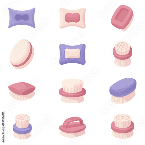 Pillow Set with Multiple Shapes and Soft Pastel Designs