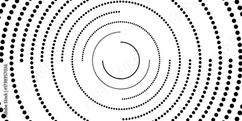  abstract background with glowing circles. Swirl circular lines pattern. Geometric spiral. Twirl element. Modern graphic design. Futuristic technology concept. Vector illustration