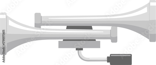 Simple Flat Design Twin Trumpet Air Horn Car Automobile Accessory