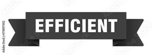 efficient ribbon isolated on transparent background. efficient ribbon