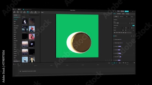 Dramatic bullet shatters computer screen with design project