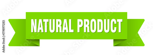 natural product ribbon isolated on transparent background. natural product ribbon