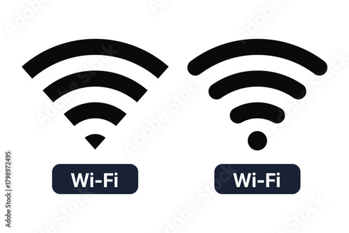 Wireless Signal Icon: Flat Design