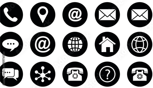 Contact us icon vector isolated on white background. business card contact information icon. phone, contact, information, business, call, 