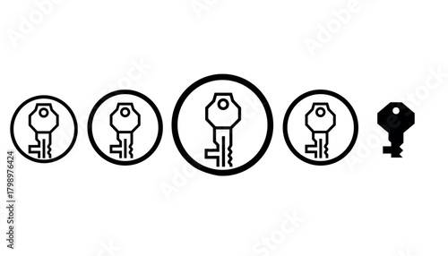 Key icon vector isolated on white background. Key vector icon. Key symbol.key, secret, privacy, safe, security, unlock, access, illustration, lock, protection,