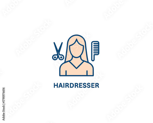 Hairdresser icon vector design illustration