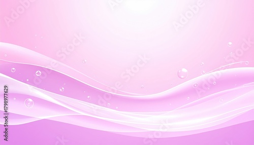A pastel-hued digital rendering featuring flowing, translucent curves and ethereal bubbles, creating a soft and airy atmosphere