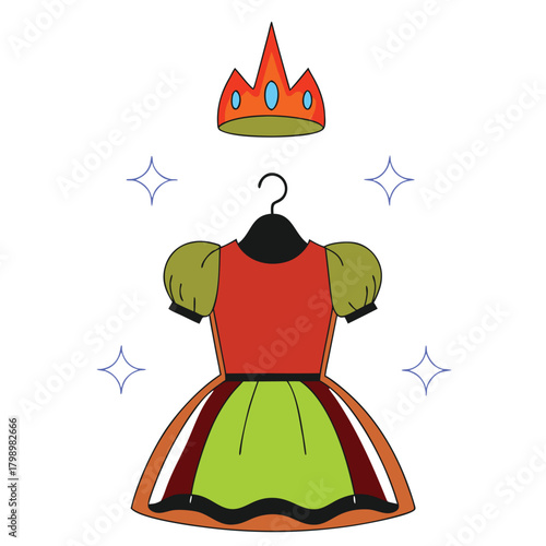 Princess in a royal setting with a crown on her head