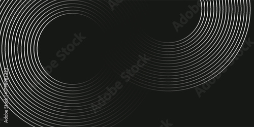 Abstract modern design black background with white geometric elements simple art modern vector eps10