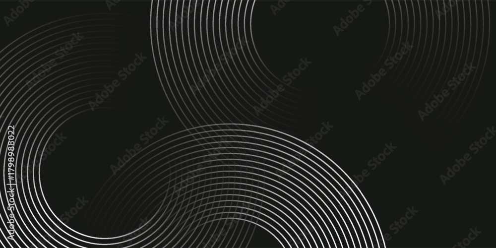 Ταπετσαρία Abstract modern design black background with white geometric elements simple art