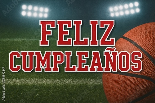 feliz cumpleanos american football field