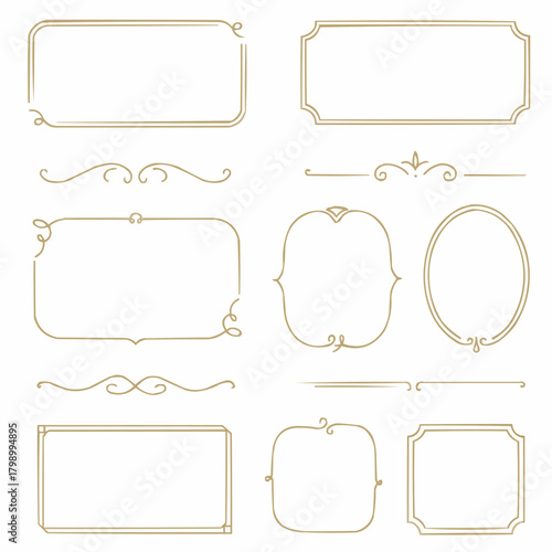 高級感ある枠や装飾のセット