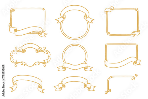 高級感ある枠や装飾のセット