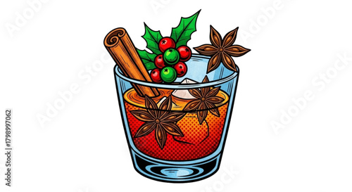 Mint green holiday drink