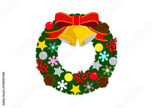 クリスマス飾りのクリスマスリース