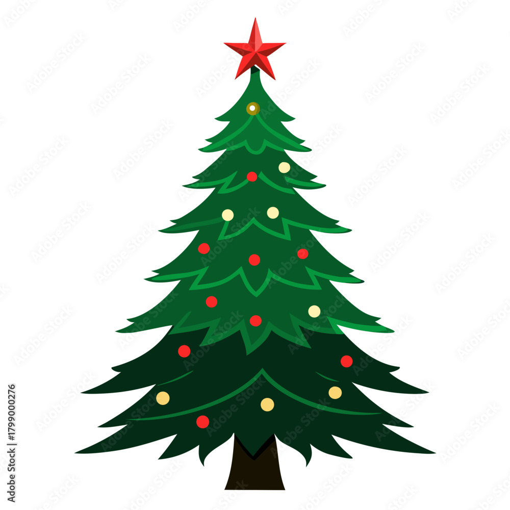 Obraz premium Christmas tree isolated on