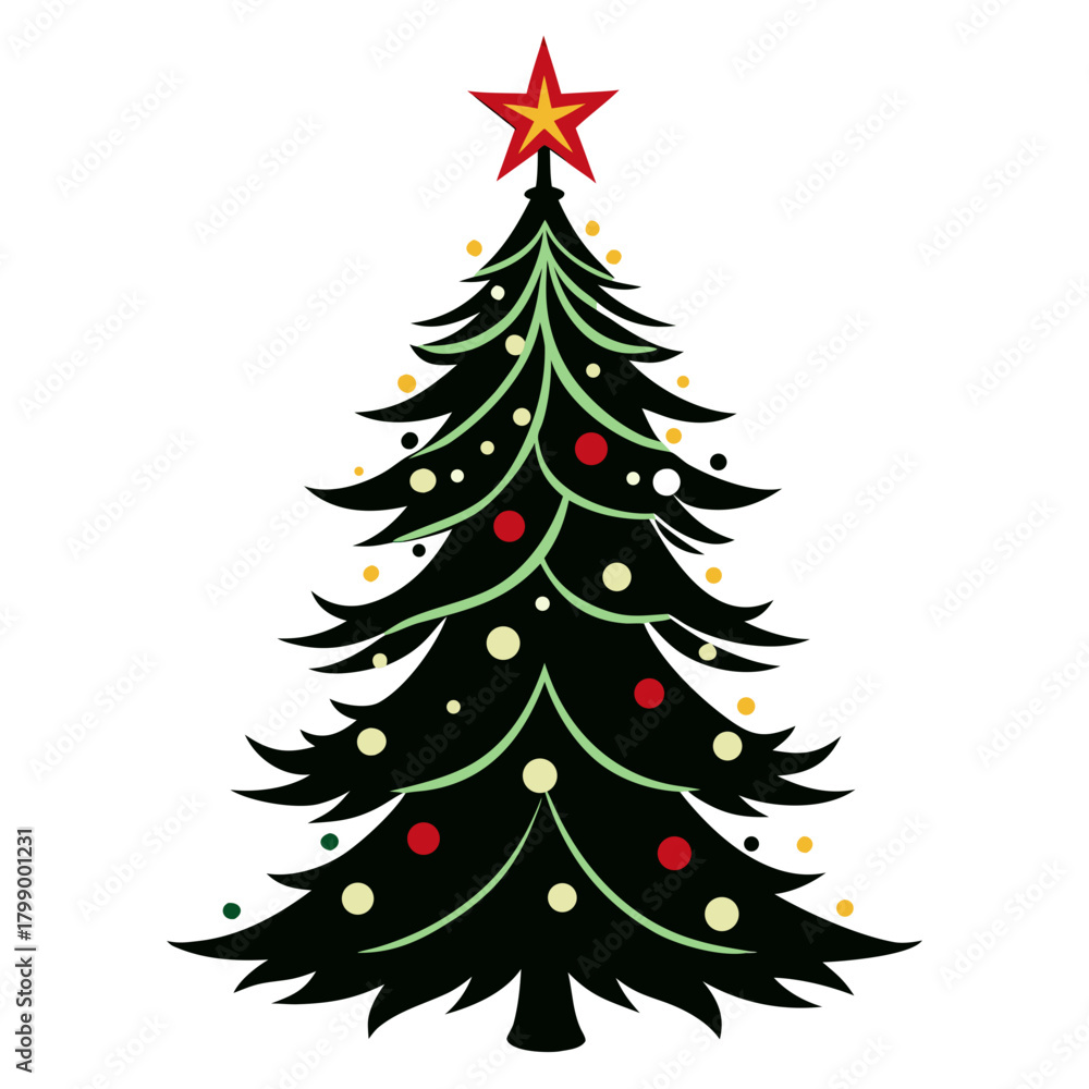 Obraz premium Christmas tree isolated on