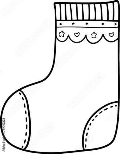 Line art vector christmas element