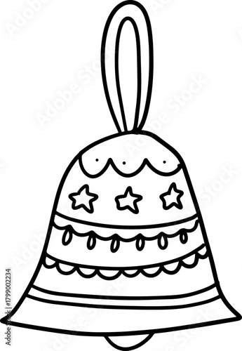 Line art vector christmas element