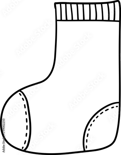 Line art vector christmas element