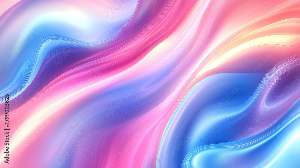 Obraz premium Vibrant fluid gradient waves creating abstract artistic background