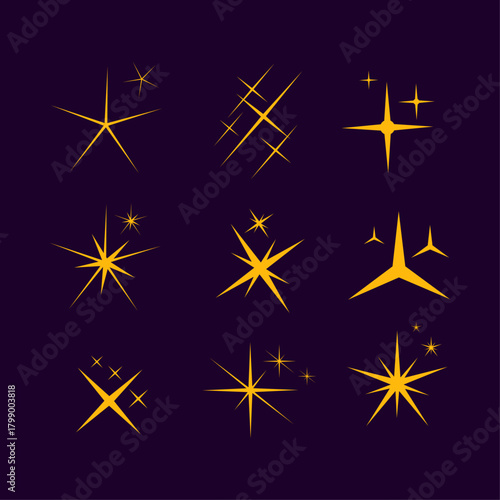 Light Stars trendy lovely amazing design useful creative vector Illustration art colorful background
