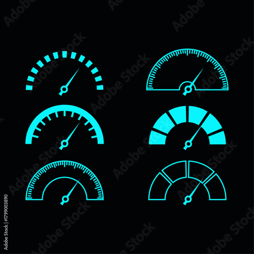 Tachometer trendy pretty amazing design useful vector Illustration colorful background