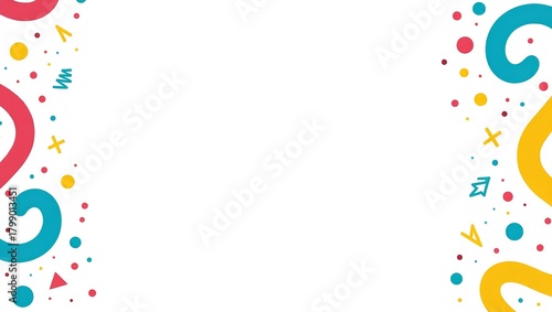 free background with playful fonts featuring bold cursive script and vibrant colorful abstract shapes