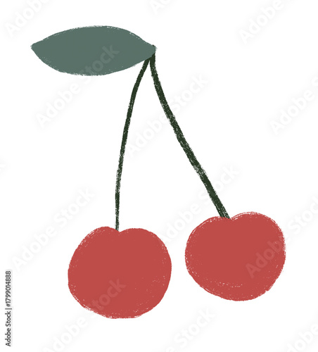 Wallpaper Mural cherry with leaf Torontodigital.ca