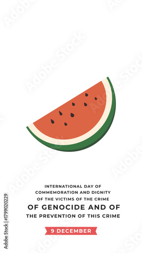 International Day of Commemoration and Dignity of the Victims of the Crime of Genocide and of the Prevention of this Crime Flyer illustration