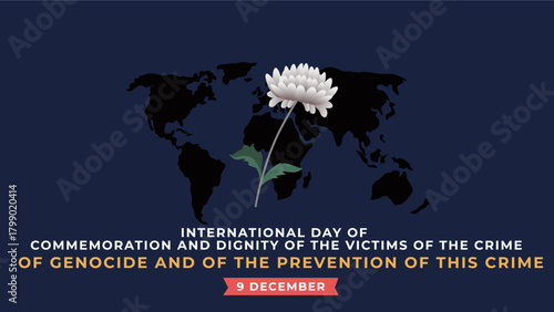 International Day of Commemoration and Dignity of the Victims of the Crime of Genocide and of the Prevention of this Crime Flyer illustration
