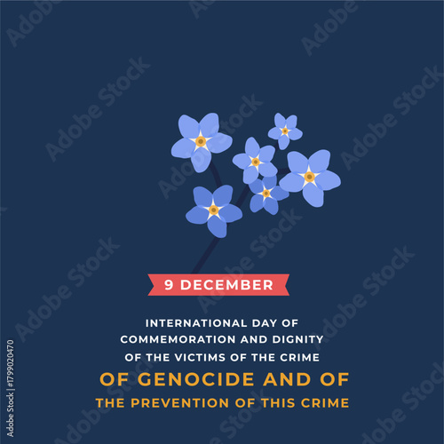 International Day of Commemoration and Dignity of the Victims of the Crime of Genocide and of the Prevention of this Crime Flyer illustration