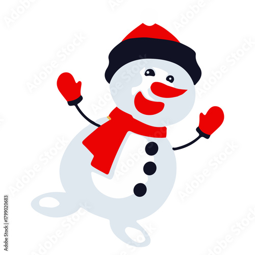 merry christmass, christmass characters for decoration of xmas holidays, collection of christmas icons, happy new year. Vector illustration