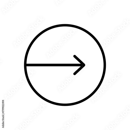 Free Download Right arrow icon in a circle, representing direction, next, forward, proceed, navigation, and user interface element - GFXLoad