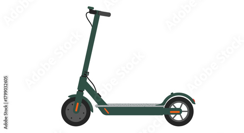 Modern Green Electric Scooter Isolated on White Background american football