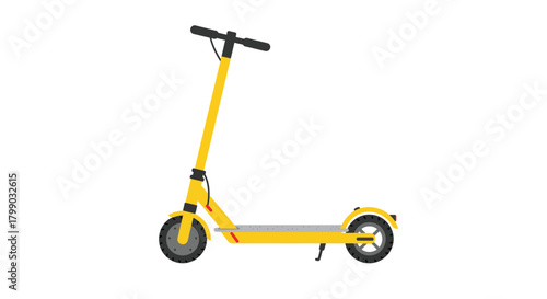 Yellow Electric Scooter on White Background Modern Transportation Concept american football