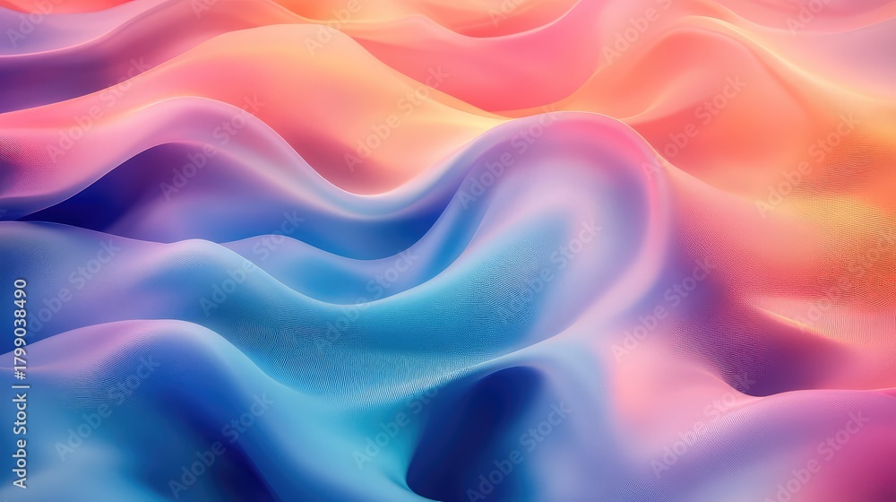 Obraz premium Fluid abstract waves gradient background with pastel colors