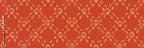 Rust Orange Argyle Seamless Diamond Pattern with Beige Lines