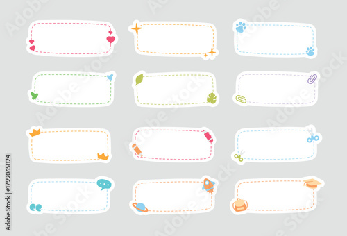 School Book Sticker Label Collection for Kids and Classroom Supplies