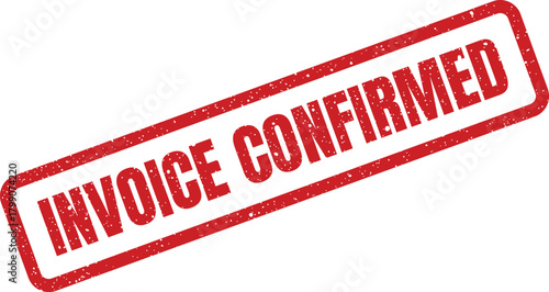 Official red rubber stamp visual confirming an invoice has been verified and approved for next steps
