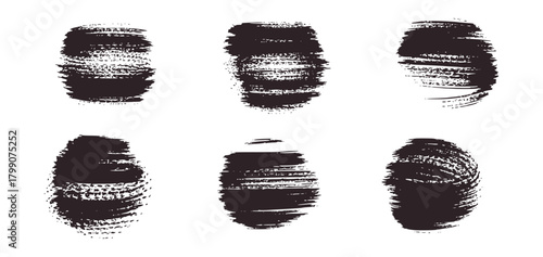 Black white abstract brush strokes background