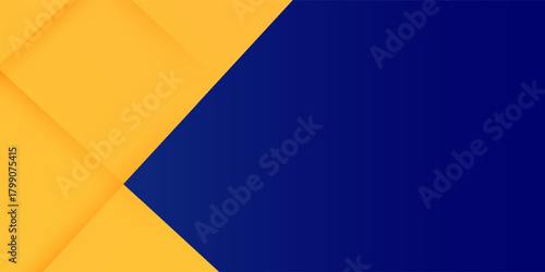 Abstract blue yellow banner geometric shapes background. Vector abstract graphic design banner pattern presentation background web template. Modern
