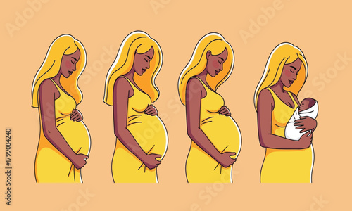 Stages of Pregnancy and Motherhood From Expectation to Holding a Newborn