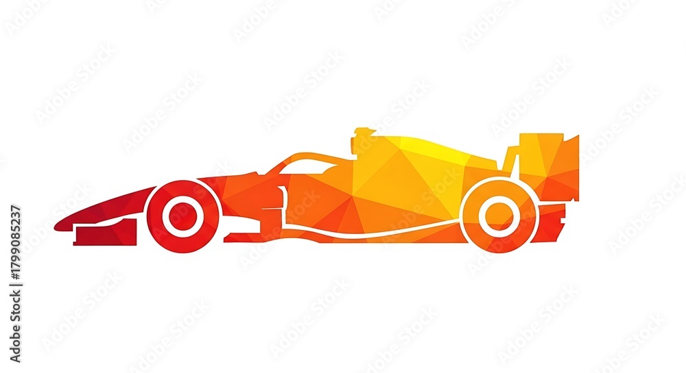 Naklejka premium Formula one racing car vector illustration for motorsport and auto racing enthusiasts design concept