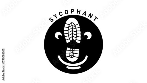 sycophant symbol, black isolated silhouette