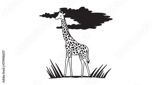 Giraffe silhouette 