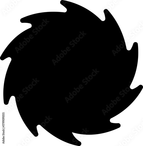 Dynamic black swirling vortex circle icon. Vibrant set abstract spiral icon isolated on transparent background. Geometric swirl icon for UI and UX design. Vector illustration.