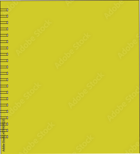 yellow note book cover