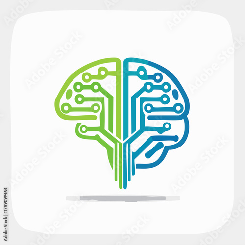 Abstract digital brain illustration representing technology and innovation