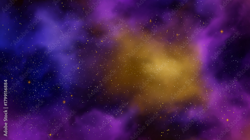 Obraz premium Nebula brimming with numerous stars in distant space, ideal for astronomy blogs, science publications, and celestial themed designs captivatingly.
